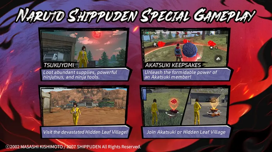 Free Fire Global OB50 New Features: Naruto Shippuden Collaboration