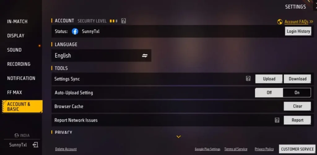 Those players who have created account using facebook, then they will not see bind option.
