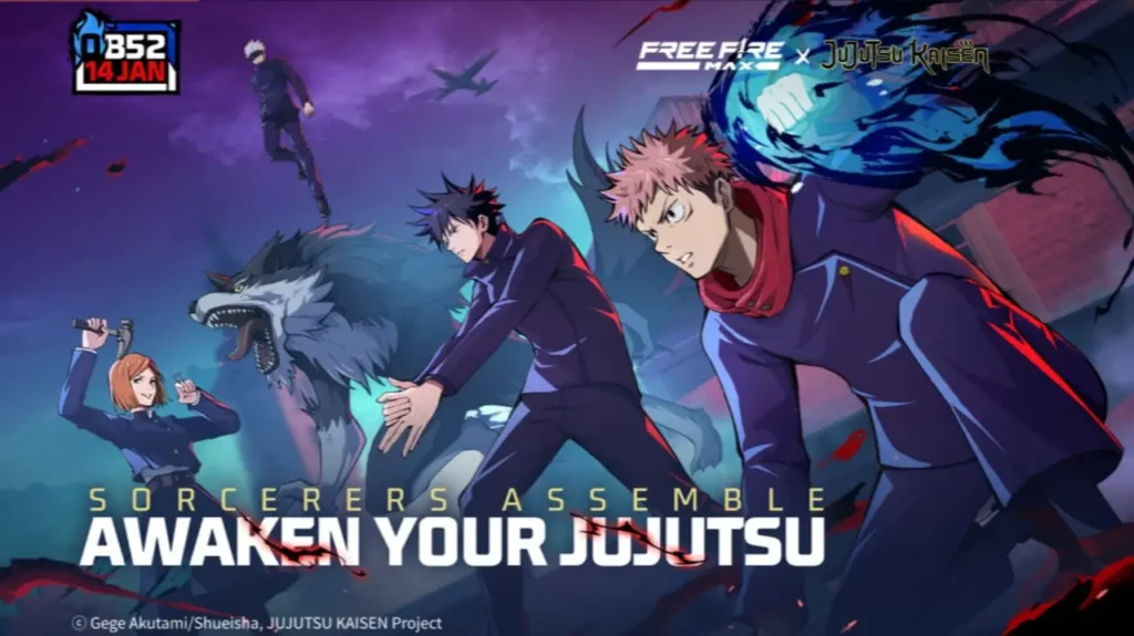 Free Fire x Jujutsu Kaisen Collaboration – A Powerful Anime Crossover for Gamers